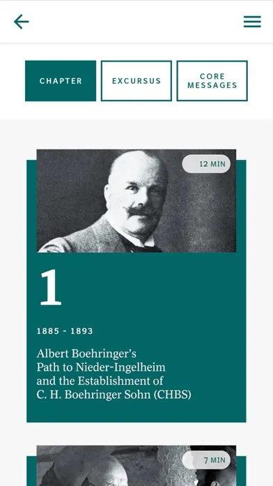 Captures d'écran de Boehringer Ingelheim History