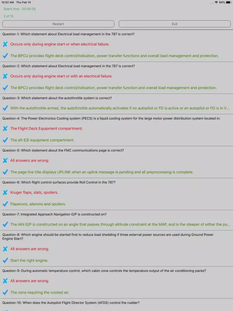 Boeing 787 Exam Pass iPad  Screenshots