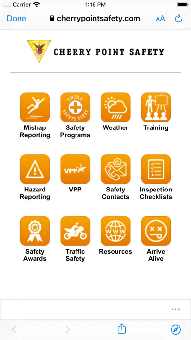 Capturas de pantalla de Cherry Point Safety