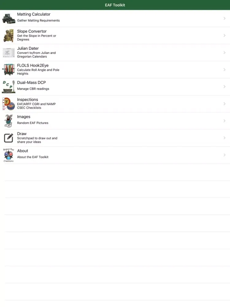Capturas de pantalla de EAF Toolkit iPad 