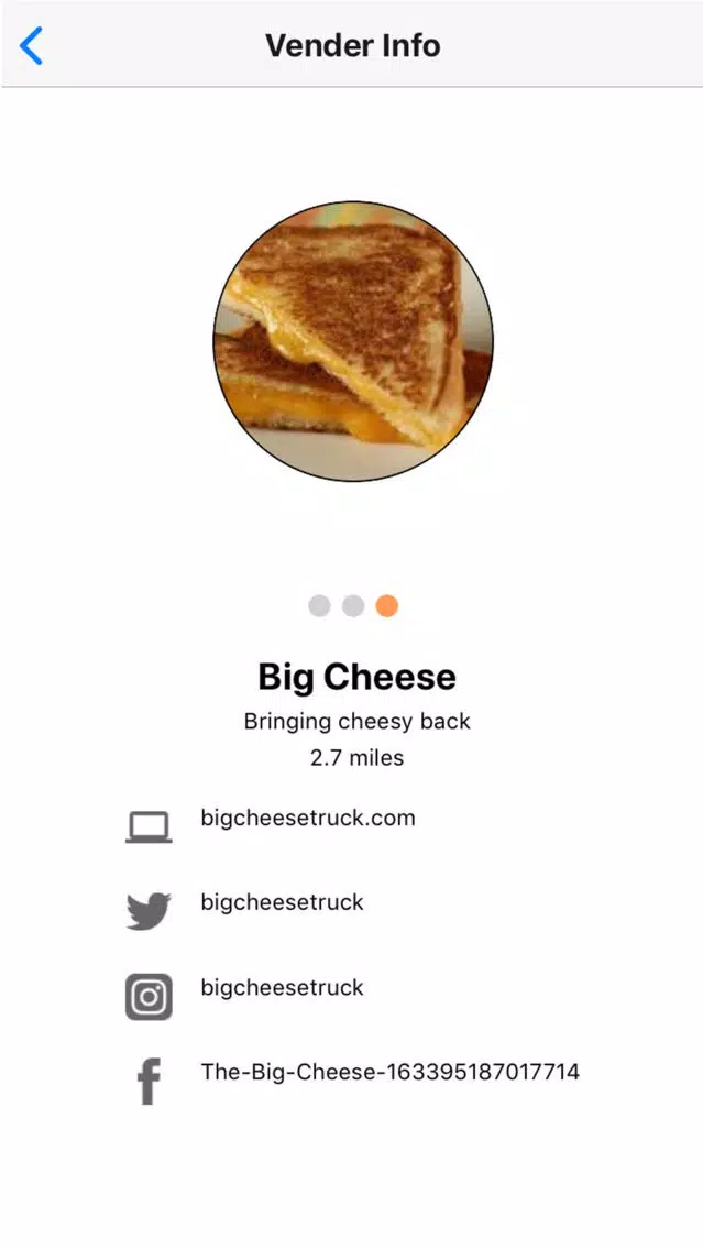 Capturas de tela do Boheme Food Truck Finder
