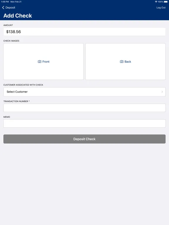 Commercial Deposit - West Pac iPad Screenshots