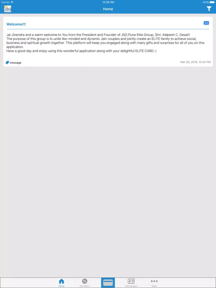 Ảnh chụp màn hình của JSG Pune Elite iPad 