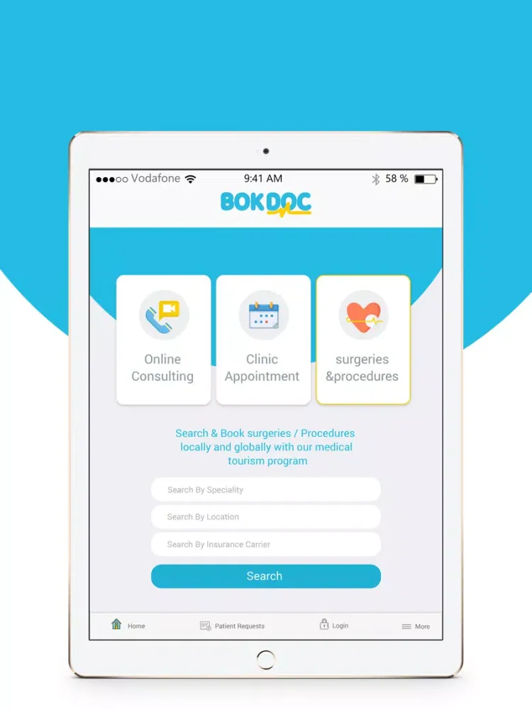 Скриншоты BokDoc iPad 