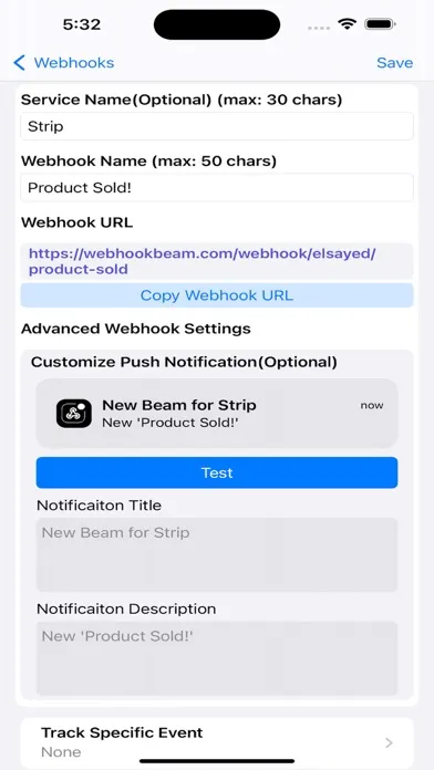 Capturas de tela do WebhookBeam - Track webhooks