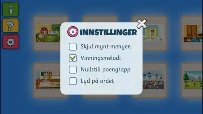 Tangkapan skrin Rom og begreper