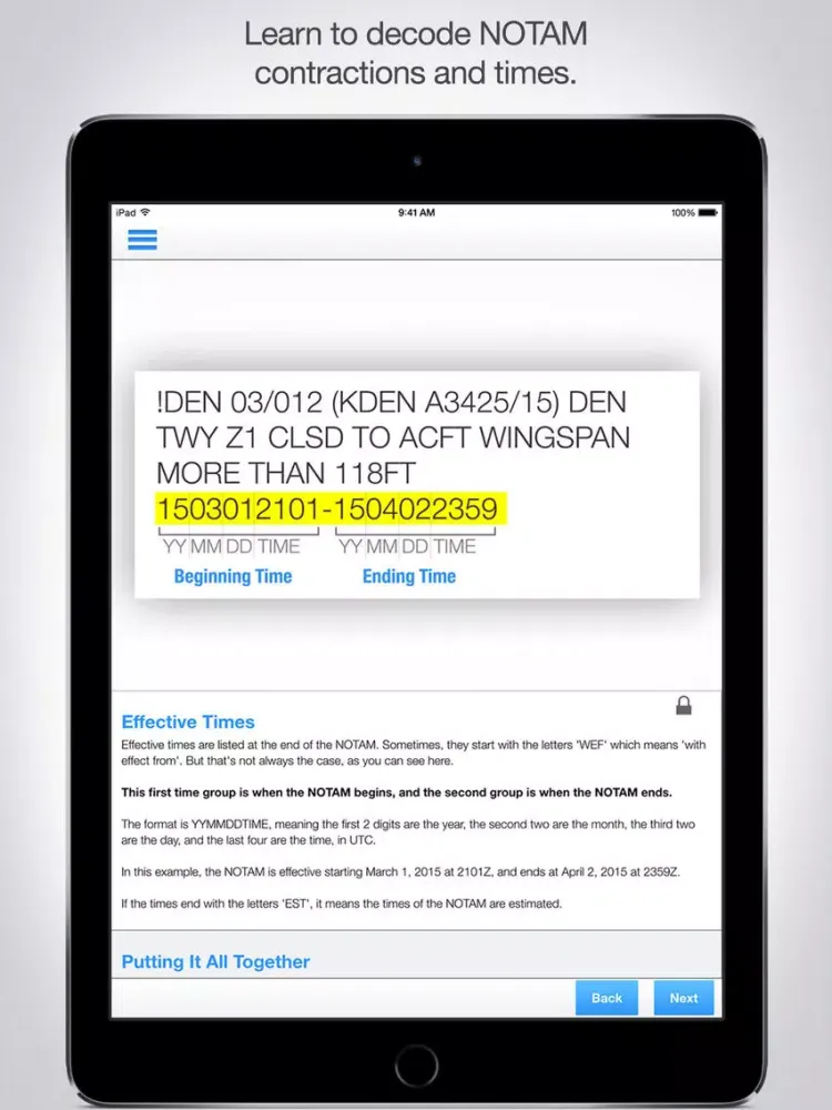 Tangkapan skrin VFR Charts and Publications iPad 