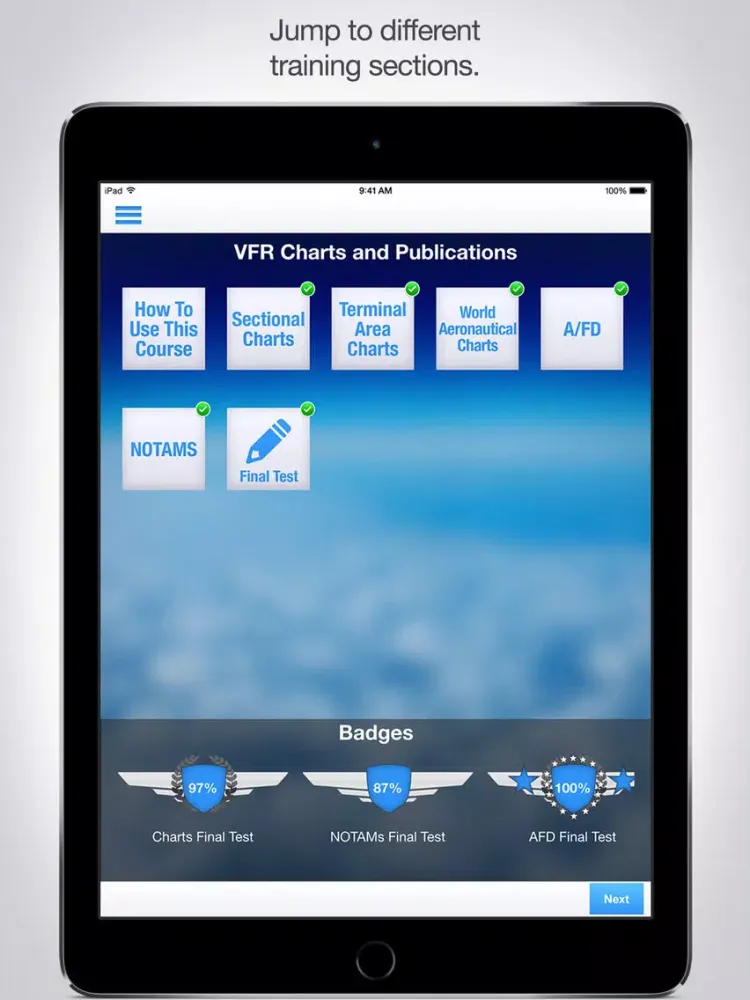 Tangkapan skrin VFR Charts and Publications iPad 