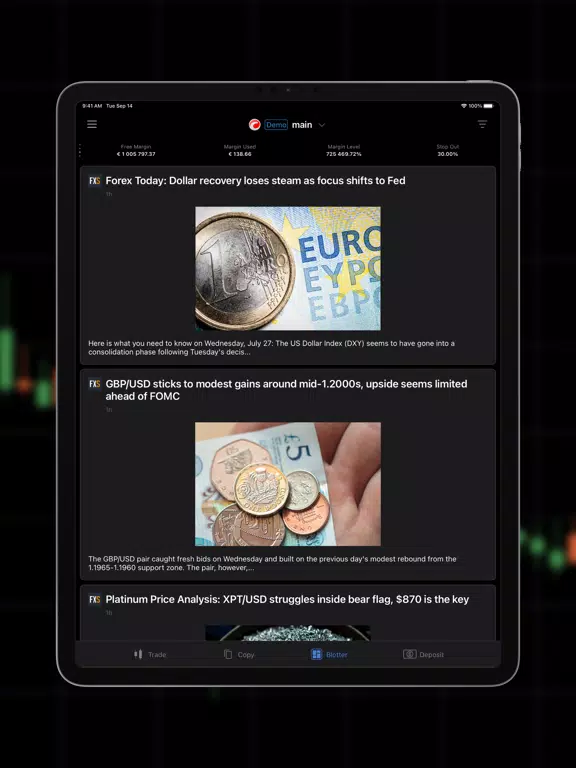 Bold Prime cTrader iPad  स्क्रीनशॉट
