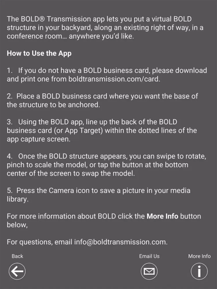 Capturas de pantalla de BOLD AR iPad 