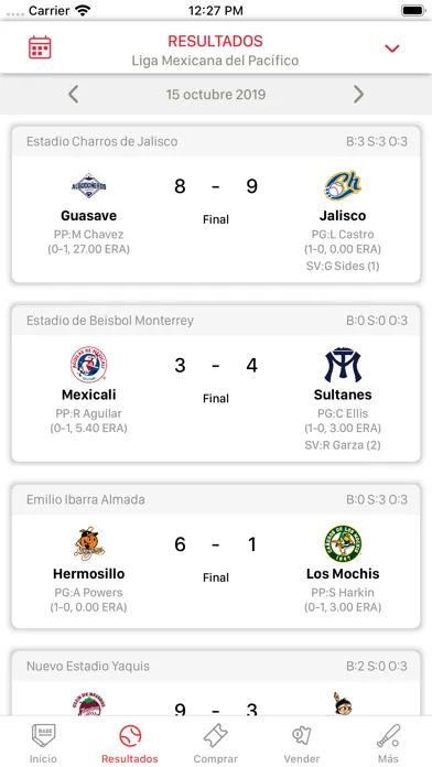 ภาพหน้าจอของ Águilas de Mexicali Oficial