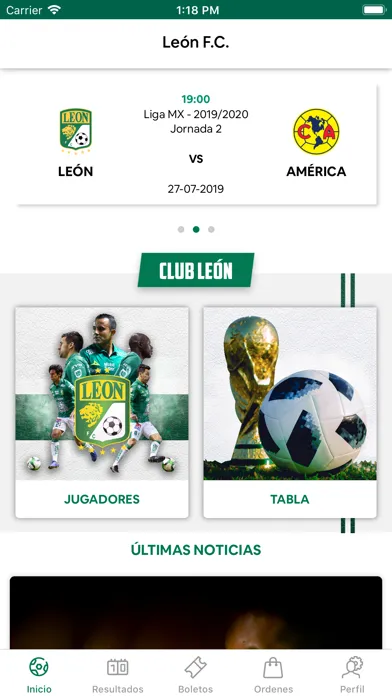 Captures d'écran de Club Leon Oficial