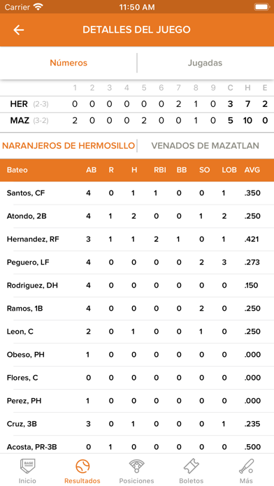 ภาพหน้าจอของ Naranjeros de Hermosillo