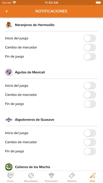 Naranjeros de Hermosillo应用截图