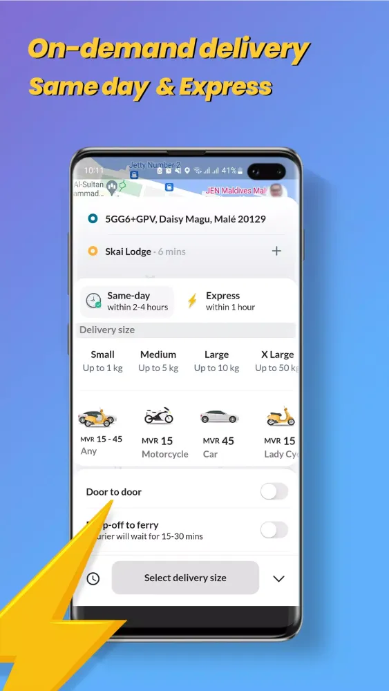 Tangkapan skrin Gaadiya App — Ride & Delivery
