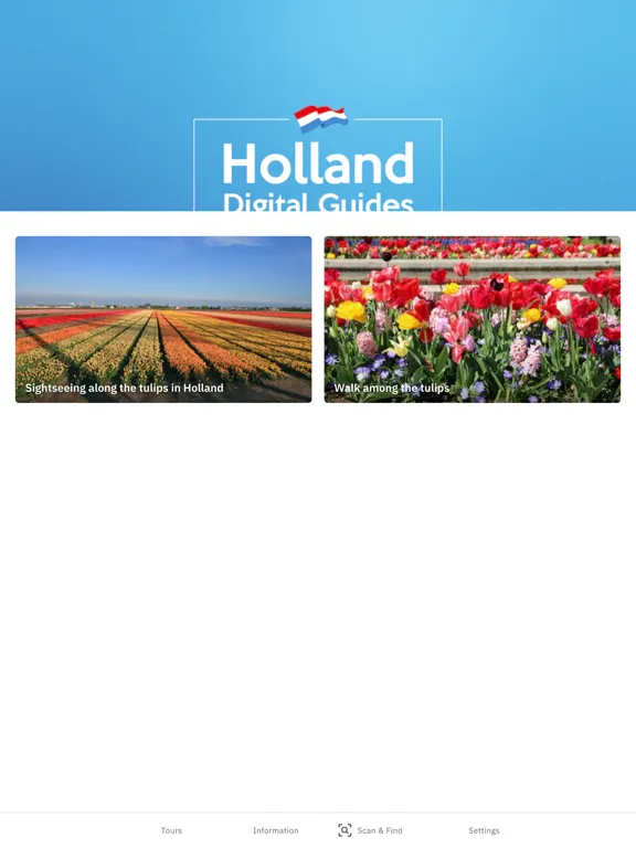 Capturas de tela do Holland Digital Guides iPad 