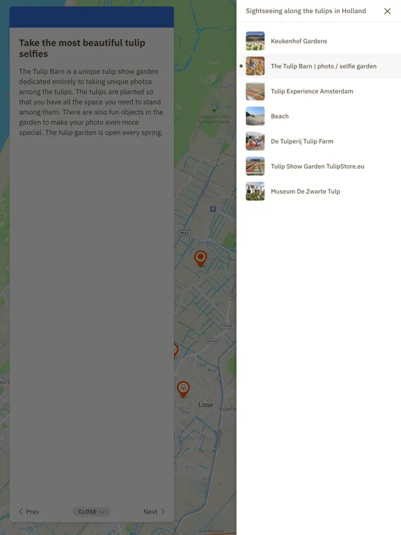 Capturas de tela do Holland Digital Guides iPad 