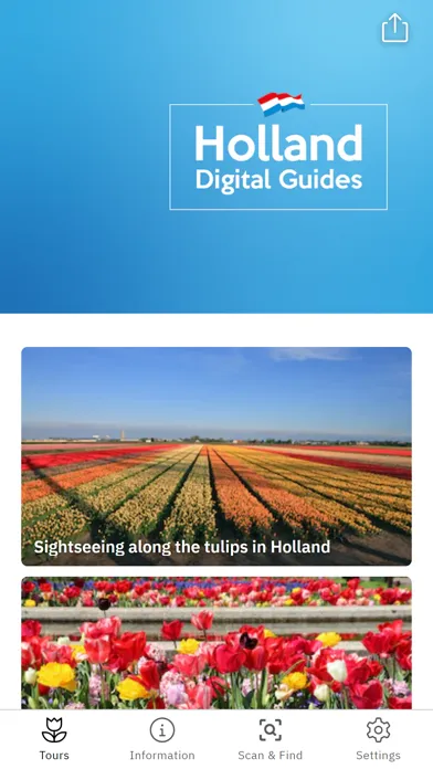 Capturas de tela do Holland Digital Guides