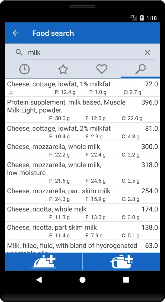 Tangkapan layar Calorie Count