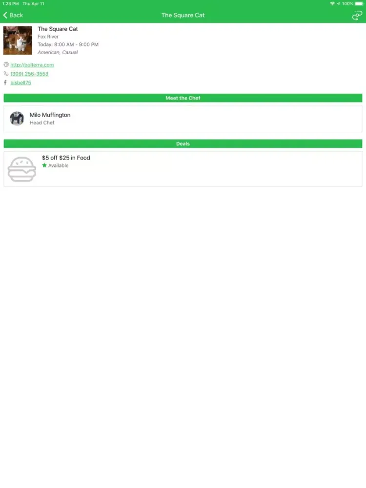 Foodie Call iPad  স্ক্রিনশট