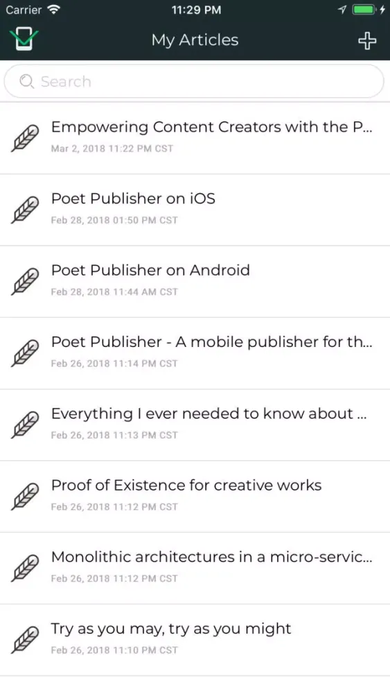 Capturas de tela do Poet Publisher