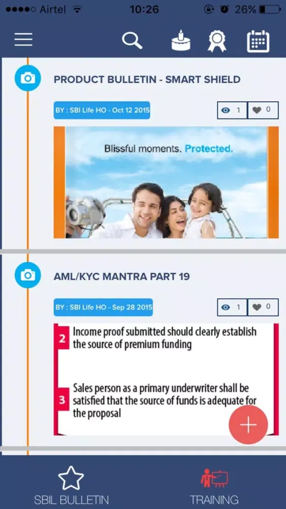 SBI Life Mobcast Screenshots