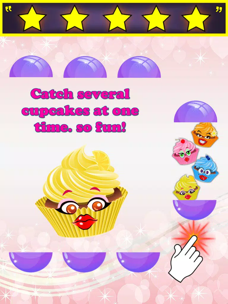 Cupcake Catch - Sweet Pretty Cool Glitter Cake Catching Fun for Girls Hot Top Maker Making Smile Happy Love Sprinkles Rainbow Smart Super Color Catcher Amazing Endless Hot Market Bakery Rush Dash Temple Saga Treat Make Game iPad 应用截图