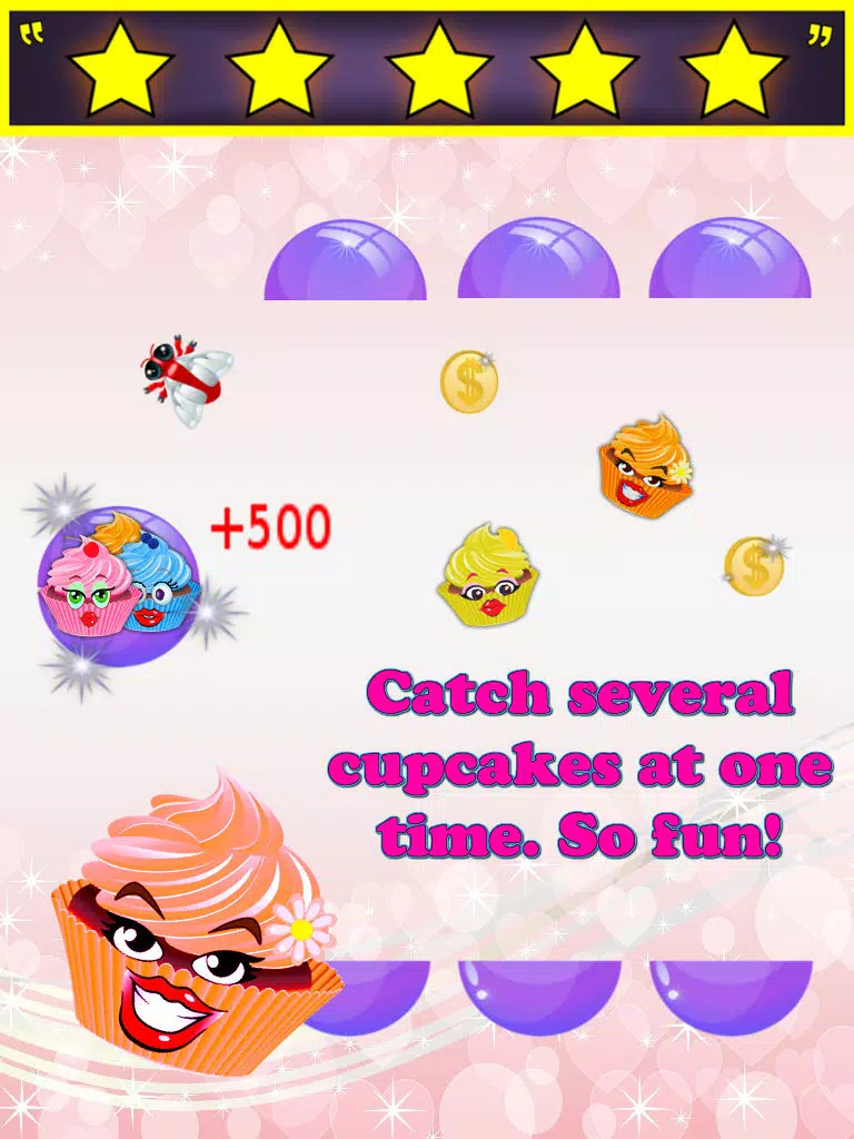 Cupcake Catch - Sweet Pretty Cool Glitter Cake Catching Fun for Girls Hot Top Maker Making Smile Happy Love Sprinkles Rainbow Smart Super Color Catcher Amazing Endless Hot Market Bakery Rush Dash Temple Saga Treat Make Game iPad 应用截图