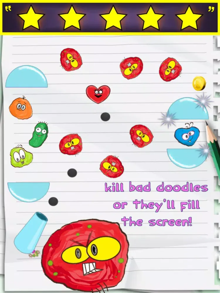 Capturas de pantalla de Doodle Catch - Fun Shoot The Bad Guy Game iPad 