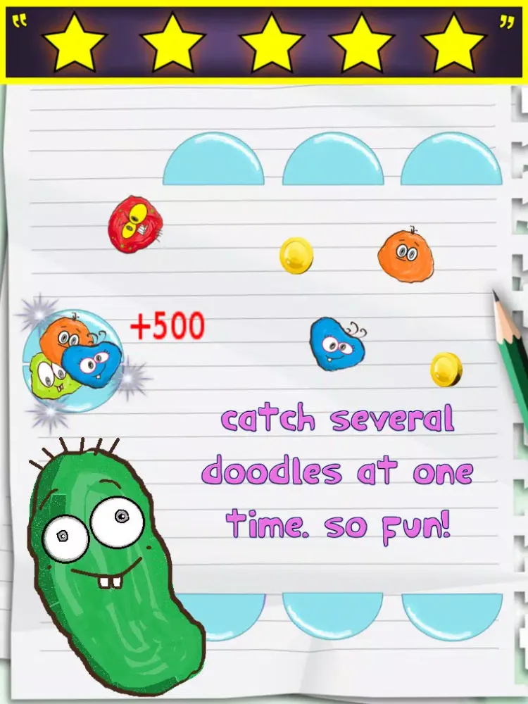 Capturas de pantalla de Doodle Catch - Fun Shoot The Bad Guy Game iPad 