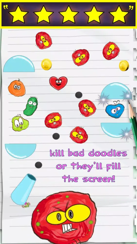 Capturas de pantalla de Doodle Catch - Fun Shoot The Bad Guy Game