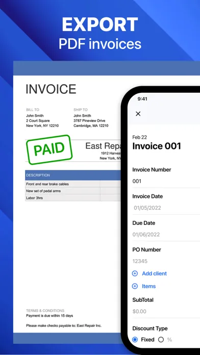 Captures d'écran de The Invoice Maker app