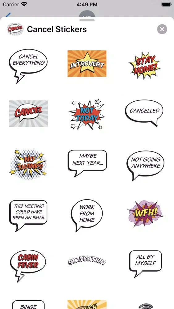 تصاویر Cancel Everything Stickers
