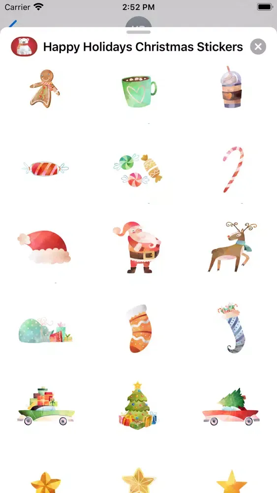 Happy Holidays Christmas Emoji应用截图
