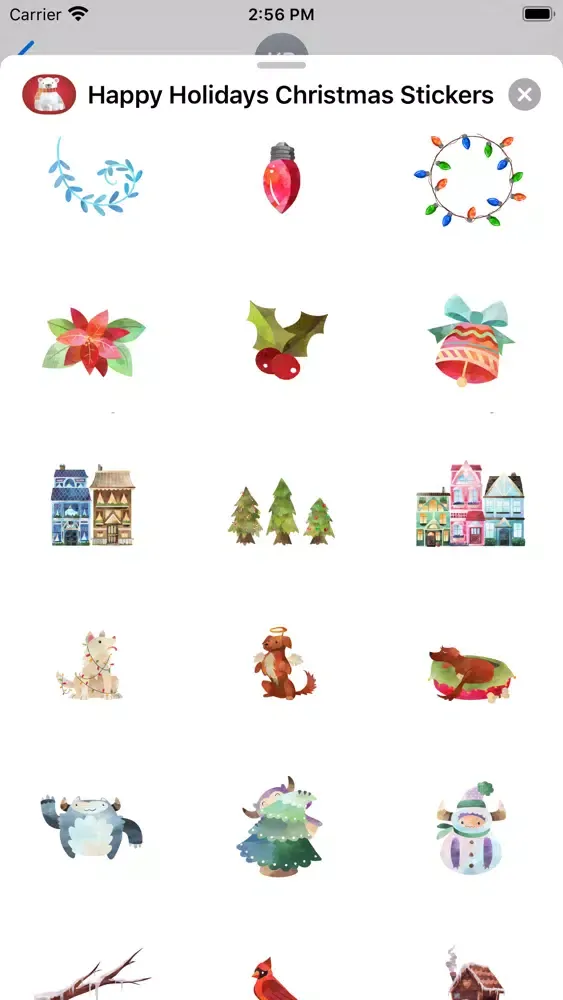 Happy Holidays Christmas Emoji应用截图