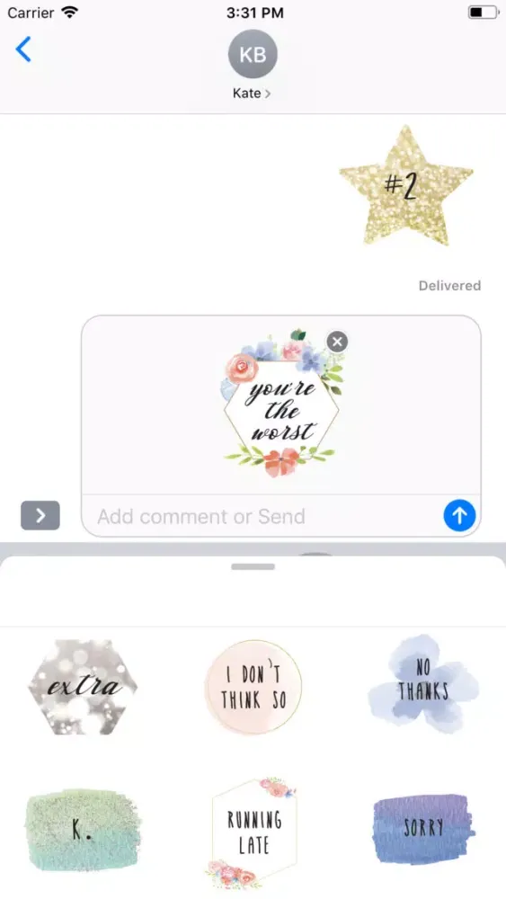 Pretty Sarcastic Text Stickers应用截图