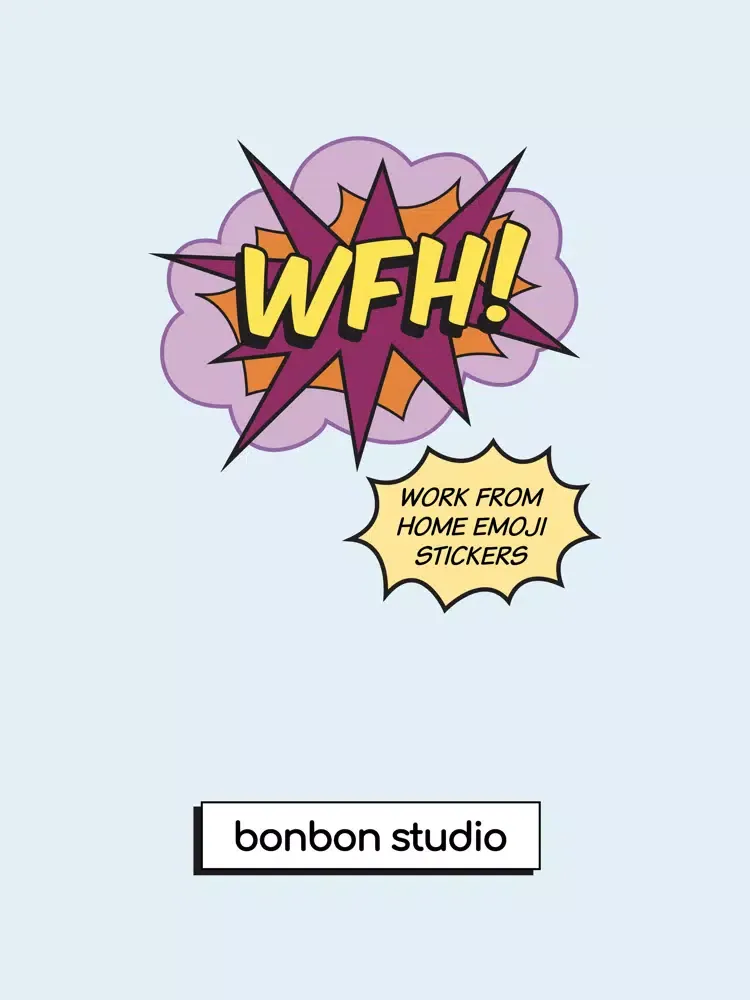 تصاویر Work From Home Stickers iPad 
