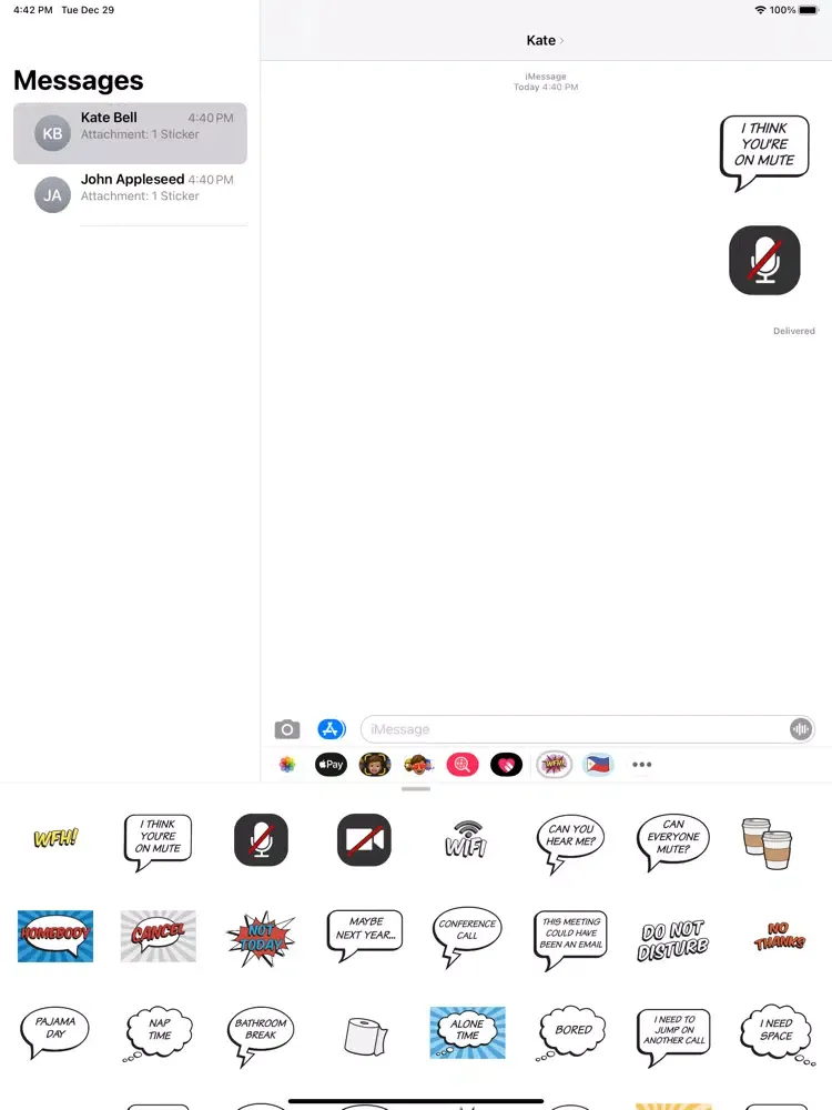 تصاویر Work From Home Stickers iPad 