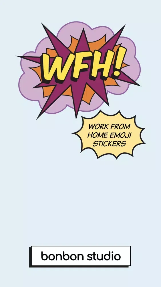 تصاویر Work From Home Stickers
