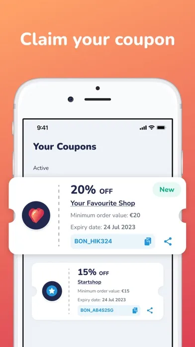 Ảnh chụp màn hình của Bon: Shop, Track and Discover