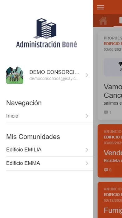 Tangkapan layar Administración Boné