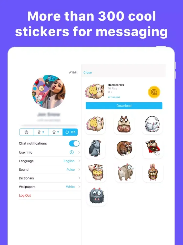 Funtome Messenger: Chat & SMS iPad  Ekran Görüntüleri