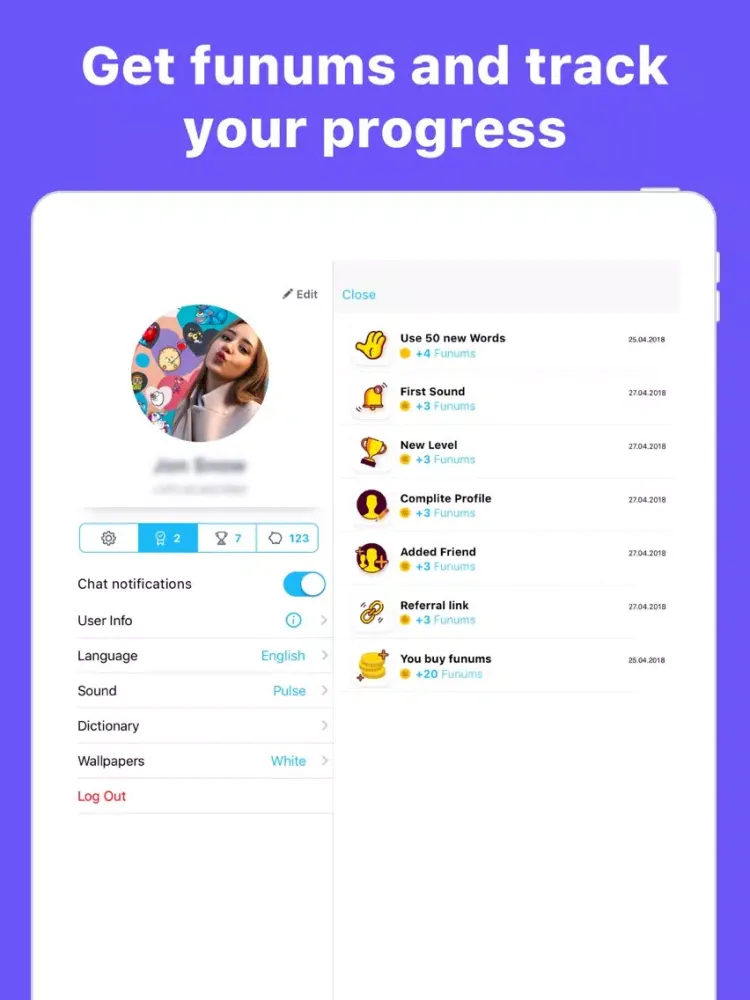 Funtome Messenger: Chat & SMS iPad  Ekran Görüntüleri