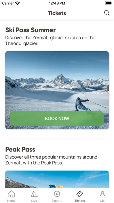 Capturas de tela do Matterhorn