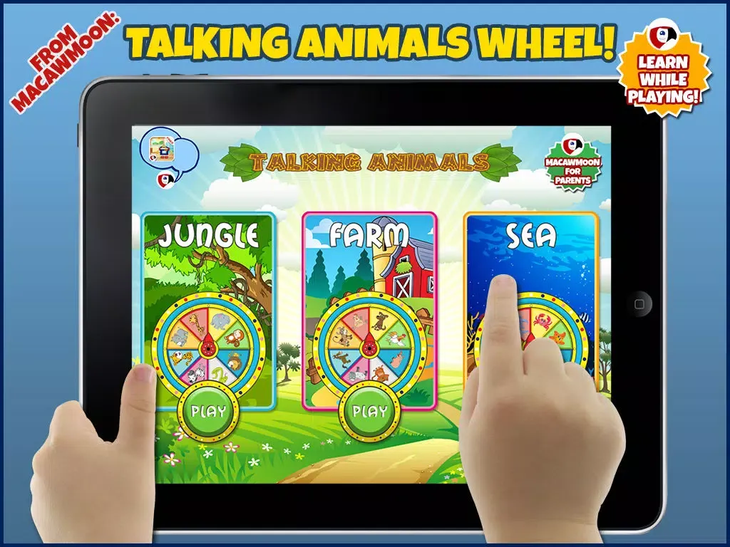Скриншоты Talking Animals Wheel: Listen and Learn Words for Kids - Alphabet for Preschool - Macaw Moon iPad 