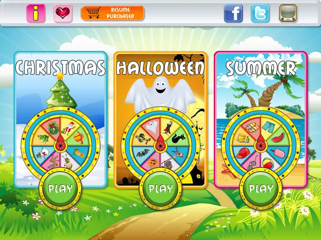 Talking Holidays Wheel: Christmas Halloween Summer iPad  سکرین شاٹس