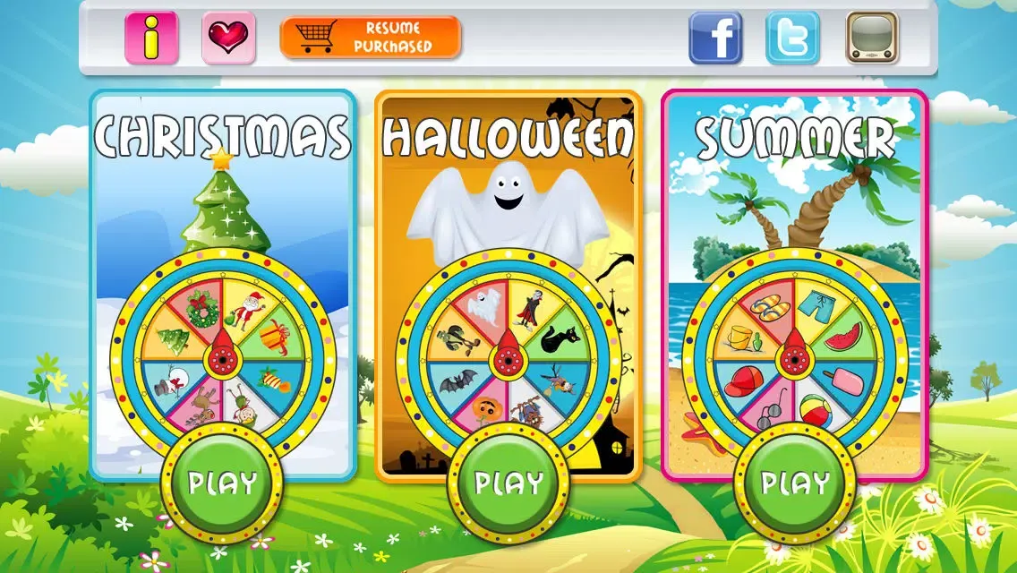 Talking Holidays Wheel: Christmas Halloween Summer سکرین شاٹس