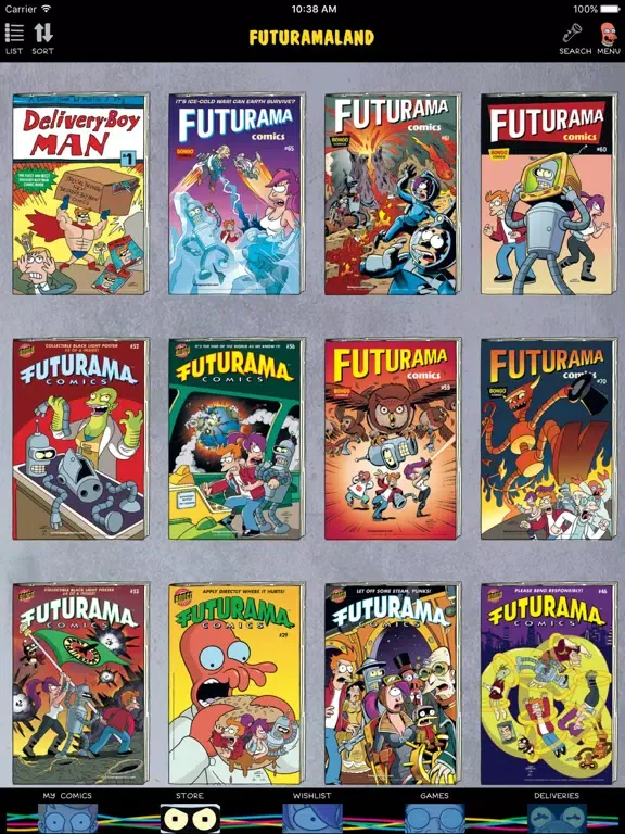 Tangkapan skrin Futuramaland iPad 