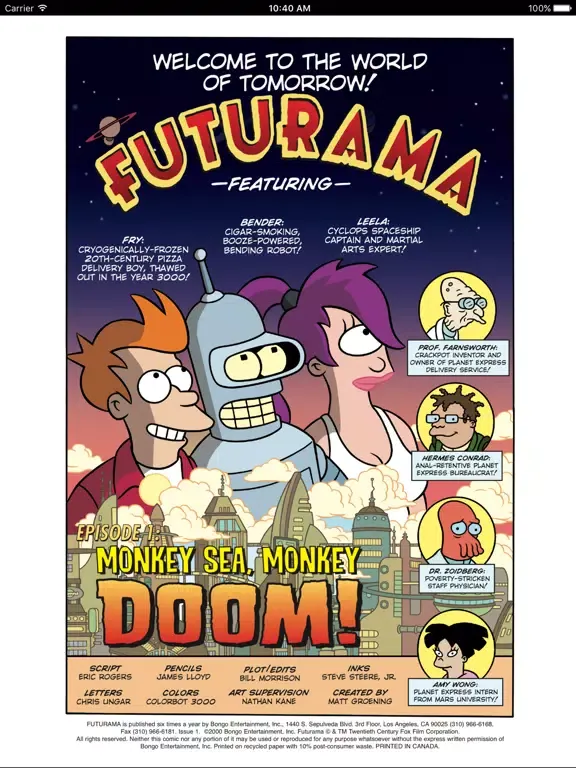 Tangkapan skrin Futuramaland iPad 