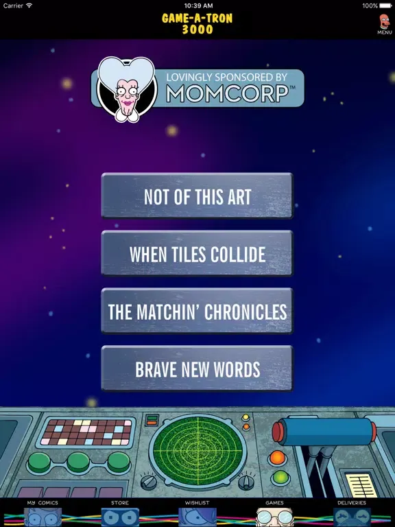 Tangkapan skrin Futuramaland iPad 